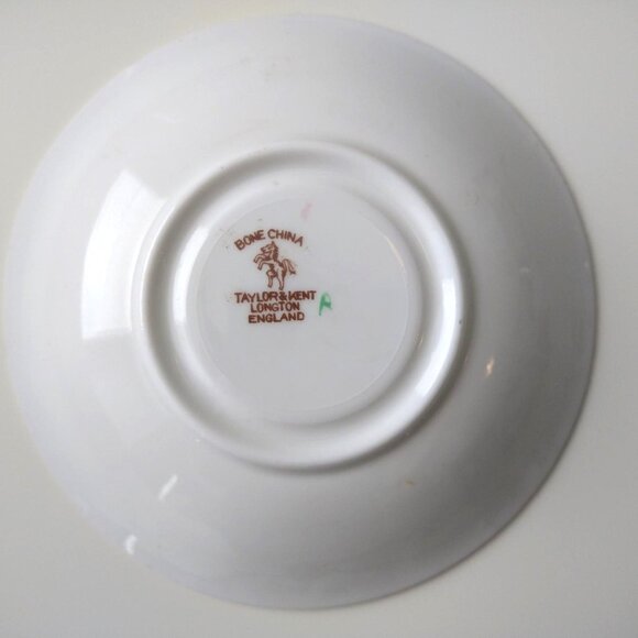 *RARE* Taylor & Kent Longton England Rose Moss Tea Cup & Saucer - Picture 8 of 8